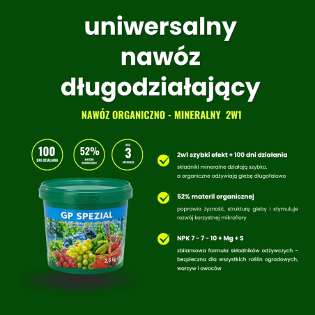 Nawóz uniwersalny długo działający do roślin ogrodowych GP Spezial 2,5 kg Greenplan