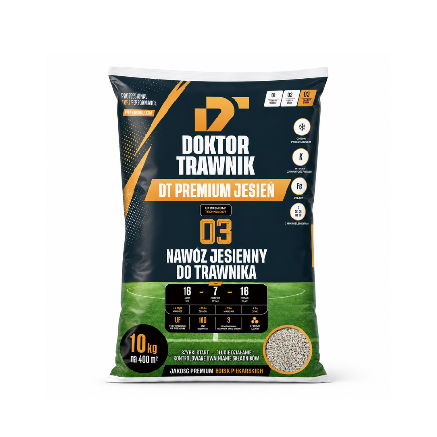 Nawóz do trawnika jesienny DT Premium Jesień długodziałający UF Premium 10 kg