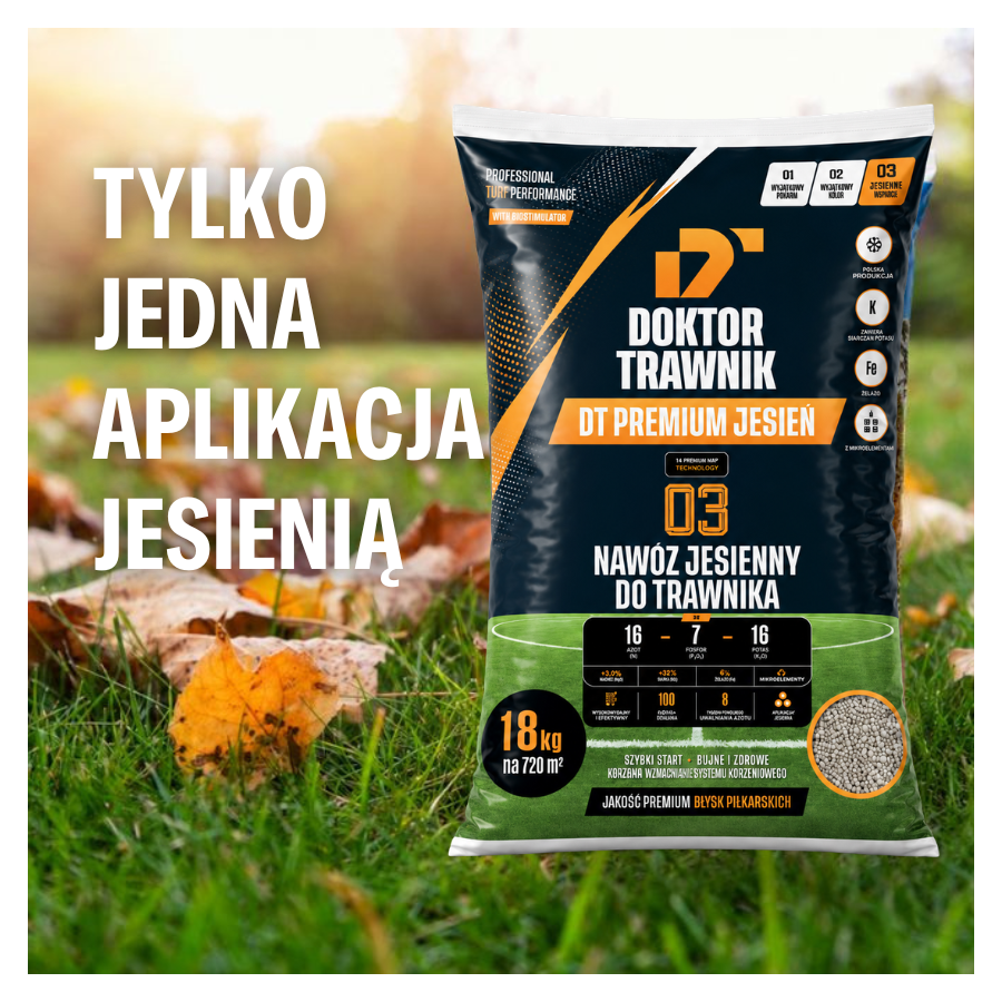 Nawóz do trawnika jesienny DT Premium Jesień długodziałający UF Premium 5 kg