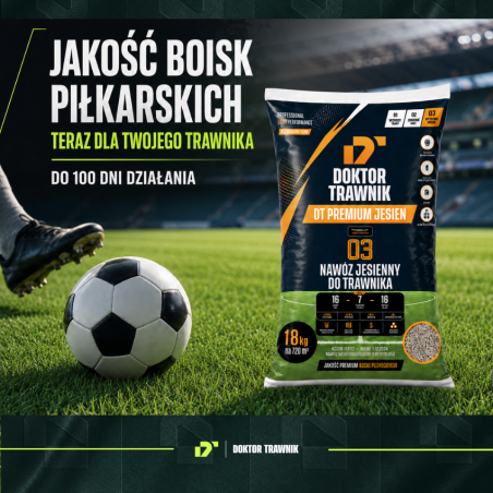 Nawóz do trawnika jesienny DT Premium Jesień długodziałający UF Premium 18 kg