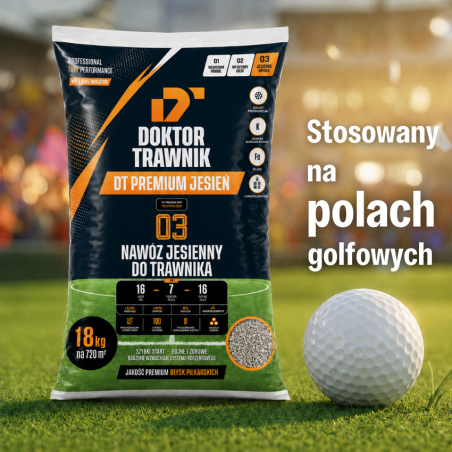 Nawóz do trawnika jesienny DT Premium Jesień długodziałający UF Premium 18 kg