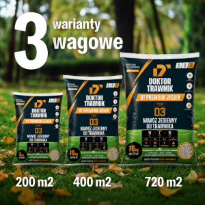 Nawóz do trawnika jesienny DT Premium Jesień długodziałający UF Premium 18 kg