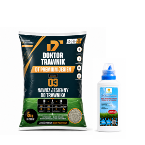 Nawóz jesienny DT Premium Jesień 5 kg + Płyn Save Water 500 ml - Trawnik 200m²