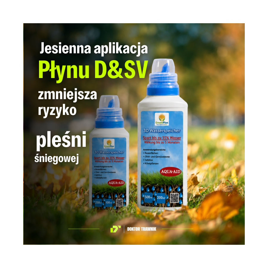 Płyn Drain & Save Water molekularny surfaktant do trawnika zwalcza hydrofobowość gleby 500 ml