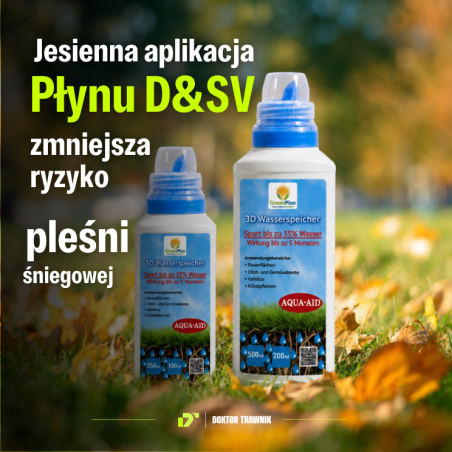 Płyn Drain & Save Water molekularny surfaktant do trawnika zwalcza hydrofobowość gleby 500 ml