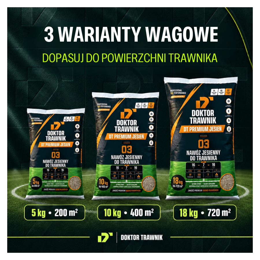 Nawóz do trawnika jesienny DT Premium Jesień długodziałający UF Premium 5 kg