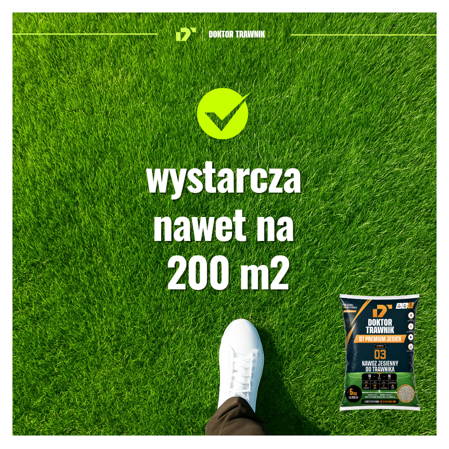 Nawóz do trawnika jesienny DT Premium Jesień długodziałający UF Premium 5 kg