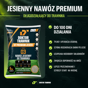 Nawóz do trawnika jesienny DT Premium Jesień długodziałający UF Premium 5 kg