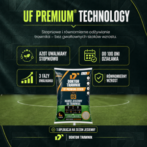 Nawóz do trawnika jesienny DT Premium Jesień długodziałający UF Premium 5 kg