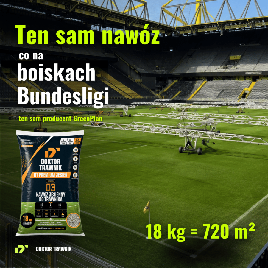 Nawóz do trawnika jesienny DT Premium Jesień długodziałający UF Premium 18 kg