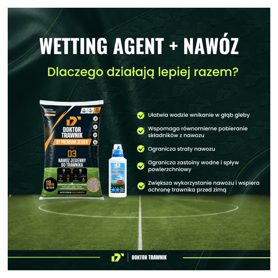 Nawóz do trawnika jesienny DT Premium Jesień długodziałający UF Premium 18 kg