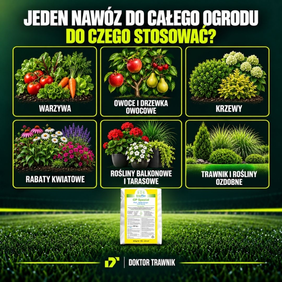 Nawóz uniwersalny do roślin ogrodowych długo działający GP Spezial 20 kg Greenplan Profi