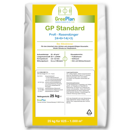 GREENPLAN PROFI Nawóz otoczkowany do trawników GP PROFI Standard 25 kg