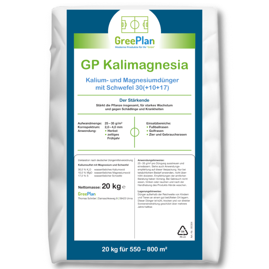 GREENPLAN PROFI Nawóz do trawników GP STANDARD Kalimagnesia 20 kg