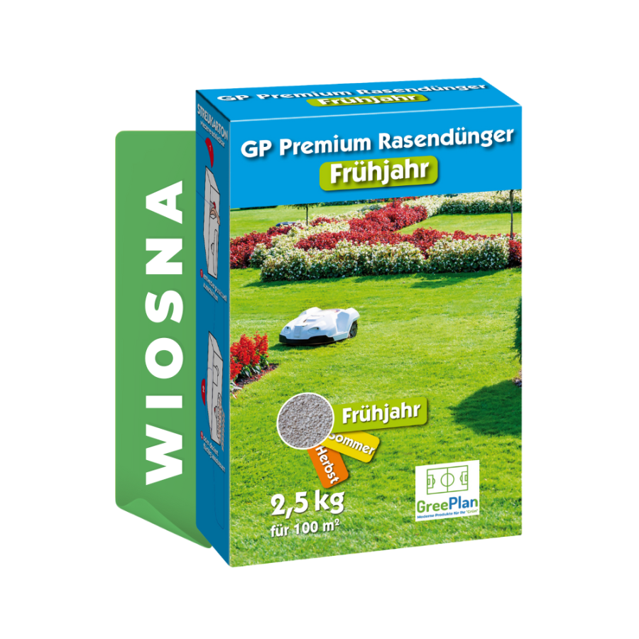 GREENPLAN Nawóz do trawników GP Premium Wiosna długodziałający 2,5 kg