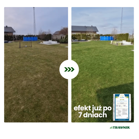 Nawóz do trawnika azotowo - potasowy GP NK PRO długodziałający z MU 25 kg