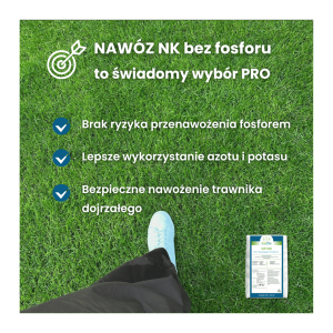 Nawóz do trawnika azotowo - potasowy GP NK PRO długodziałający z MU 25 kg