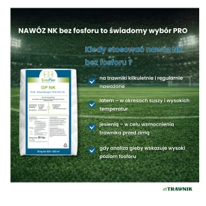 Nawóz do trawnika azotowo - potasowy GP NK PRO długodziałający z MU 25 kg