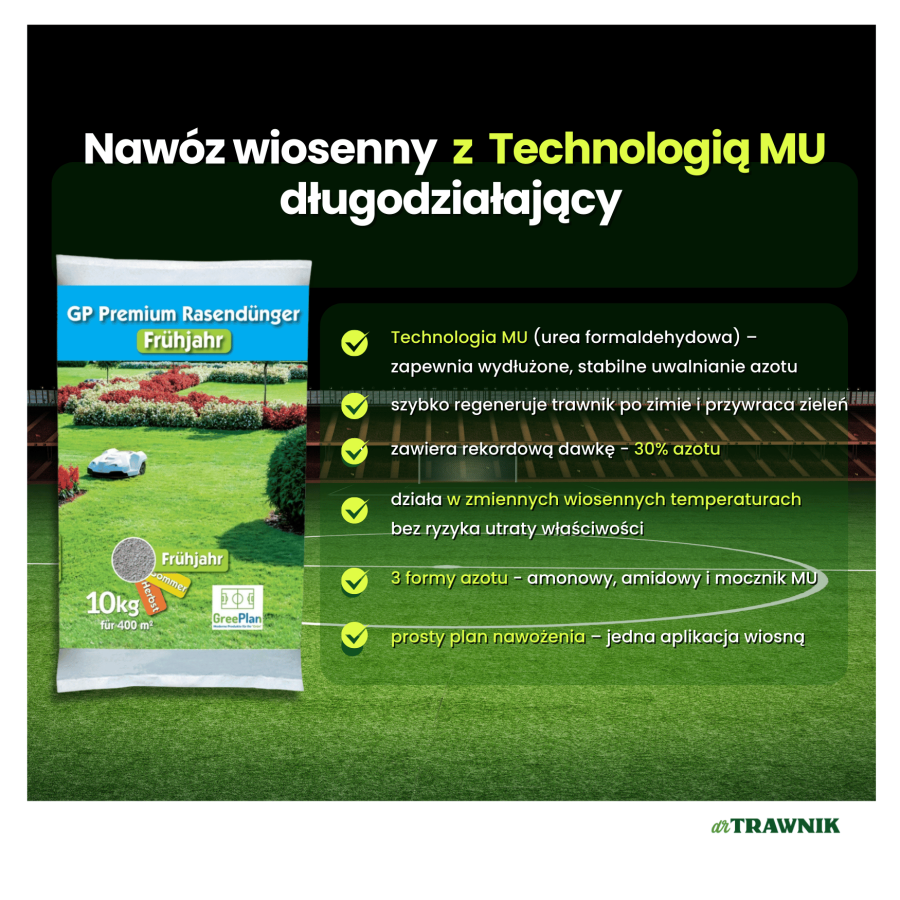 Nawóz do trawnika wiosenny GP Premium Wiosna długodziałający MU 5 kg
