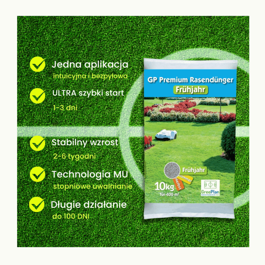 Nawóz do trawnika wiosenny GP Premium Wiosna długodziałający MU 5 kg