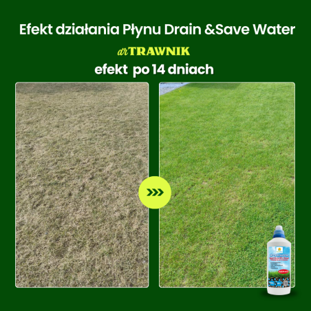 Płyn Drain & Save Water molekularny do drenażu gleby przeciwdziałający przesuszeniu roślin i trawnika 500 ml